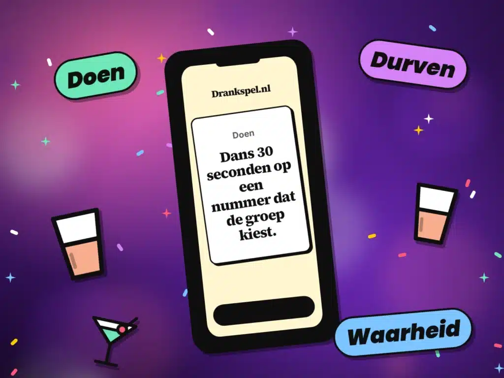 Groep vrienden speelt Doen, durven of de waarheid