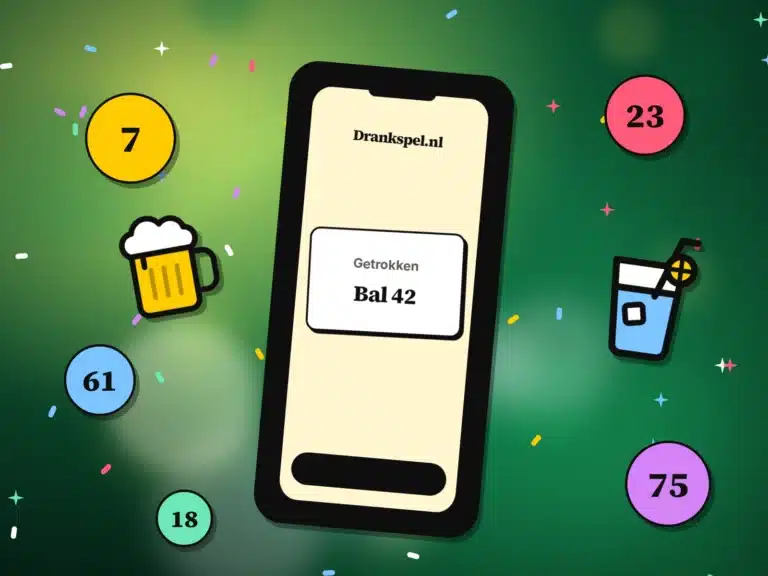 Grote groep speelt Drankbingo op hun telefoons